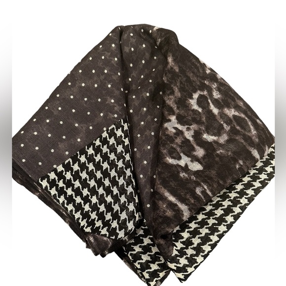 All Saints Accessories - ALLSAINTS Annona Oblong Wool Scarfing multicolor black, gray ,brown and white!!